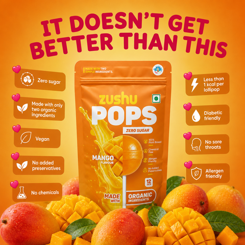 Zero Sugar Organic Mango Pops