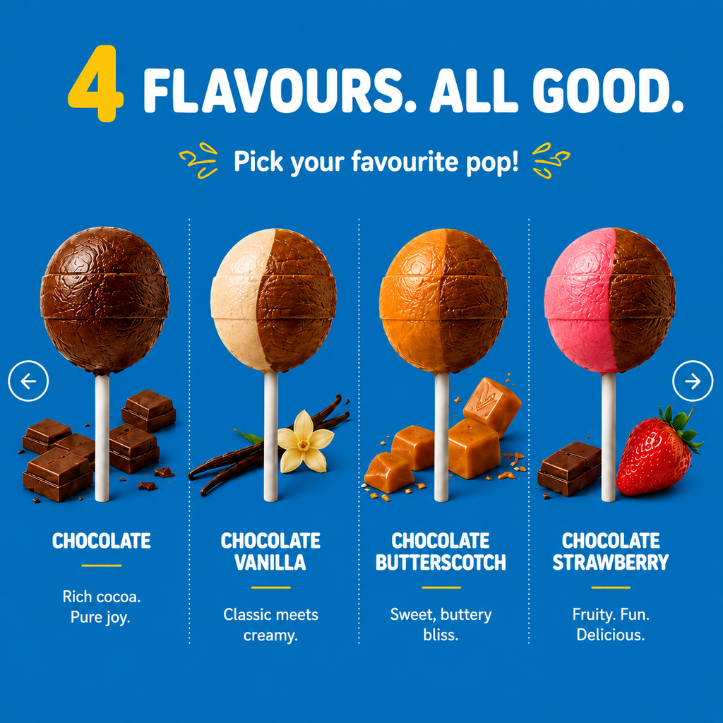 Organic Chocolate lollipops - Variety pack