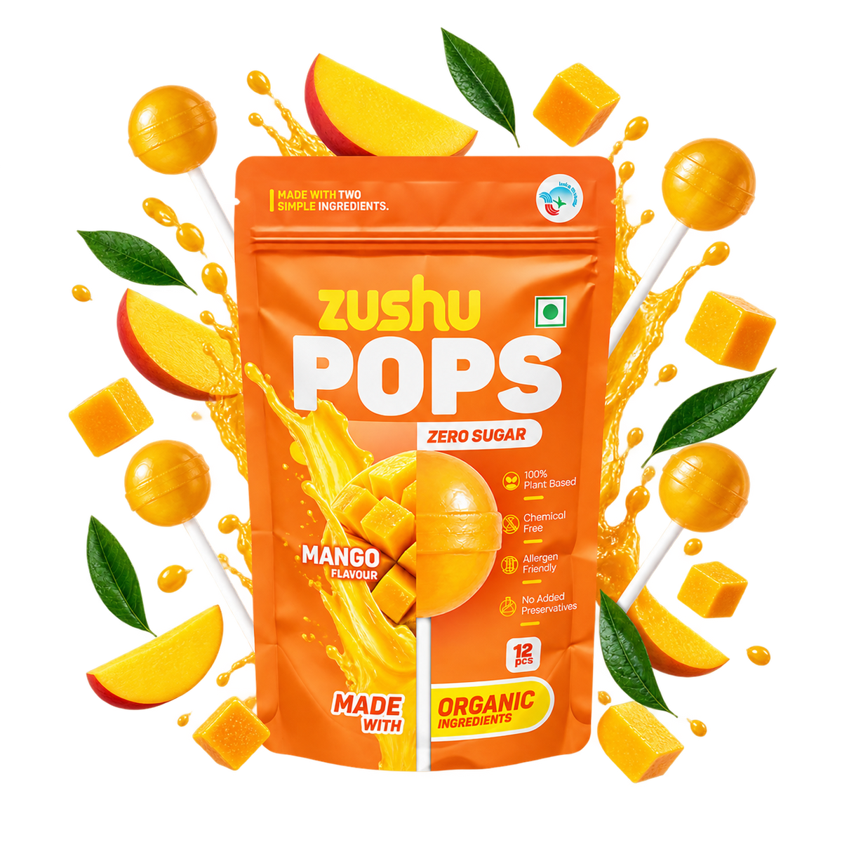 Zero Sugar Organic Mango Pops