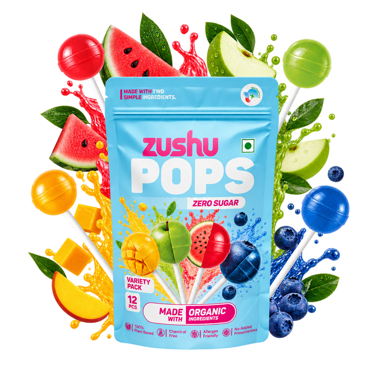 Zero Sugar Organic Fruit Pops Variety Pack