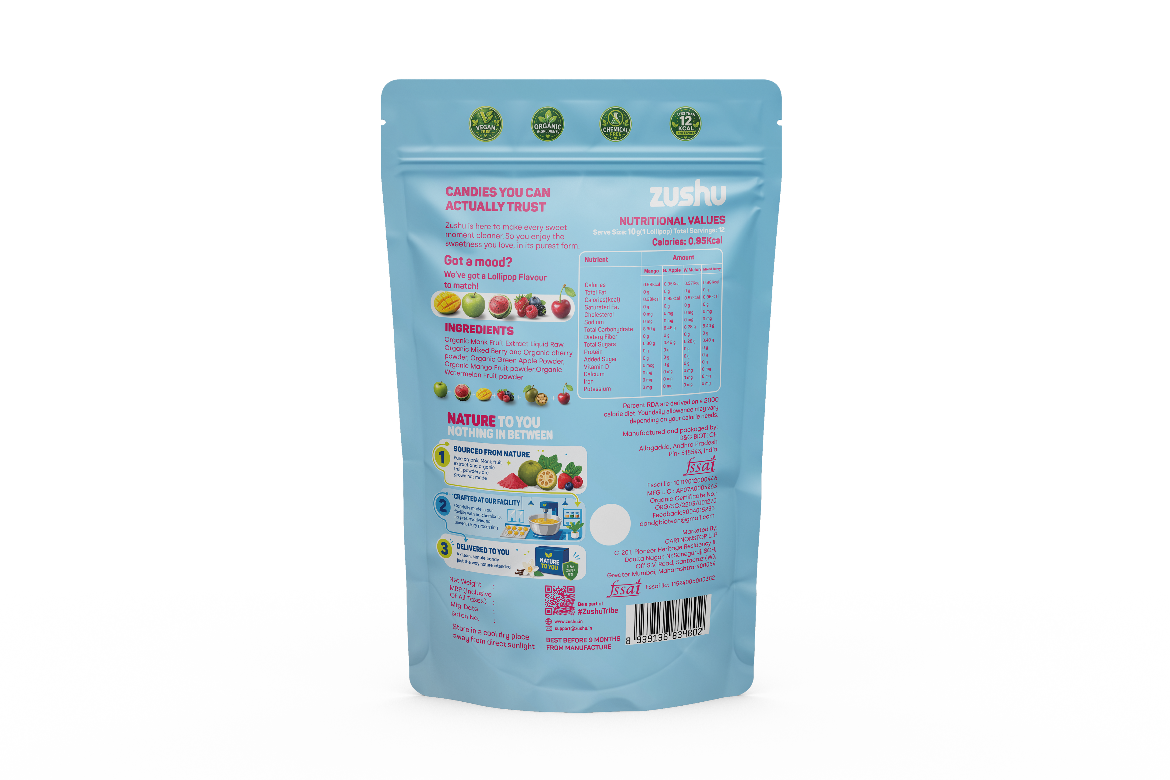 Zero Sugar Organic Fruit Pops Variety Pack